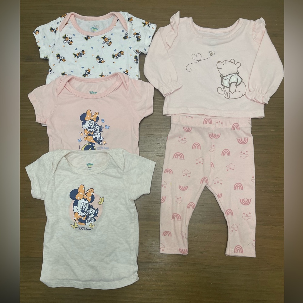 Disney Minnie Mouse, Dumbo and Winnie the Pooh Kids Clothes Bundle